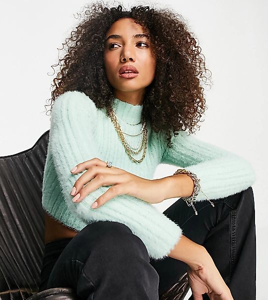 Reclaimed Vintage Inspired – Flauschiger, hochgeschlossener Pullover in Sal günstig online kaufen