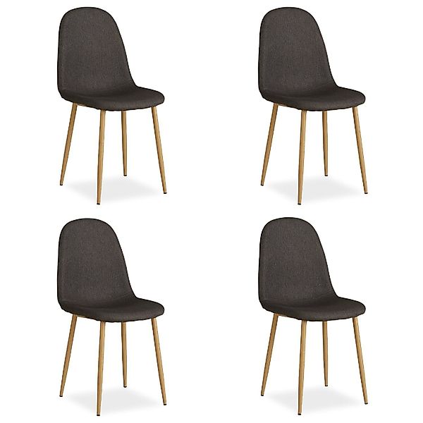 Homestyle4u Esszimmerstuhl 6er Set in Anthrazit 2341 günstig online kaufen