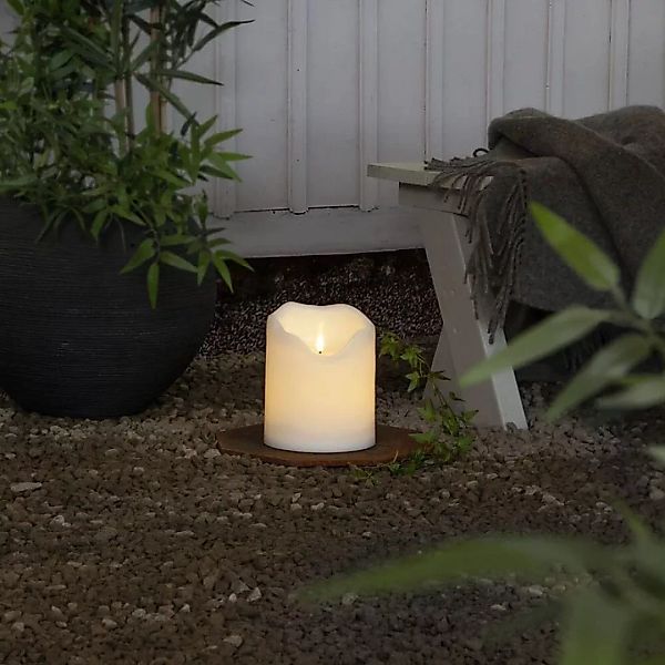 LED Kerze Flamme Grand in Weiß IP44 200mm günstig online kaufen