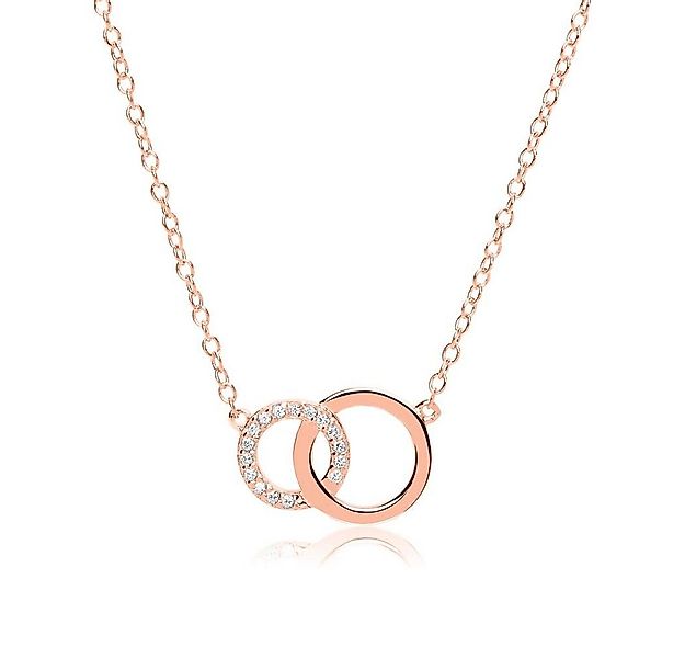 JEWLIX Silberkette JEWLIX Damenkette Kreise 925er Silber rosévergoldet günstig online kaufen