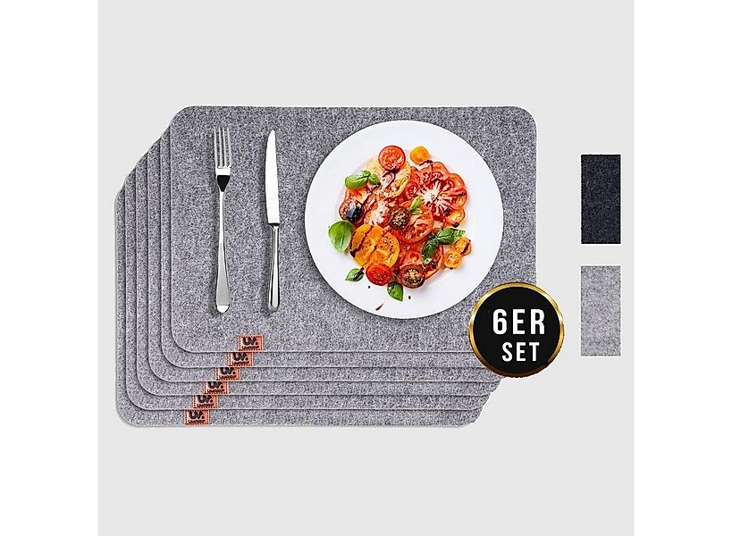Montegoni Platzset Rutschfeste Tischset abwaschbar aus Filz 6er Set, (6 Tis günstig online kaufen
