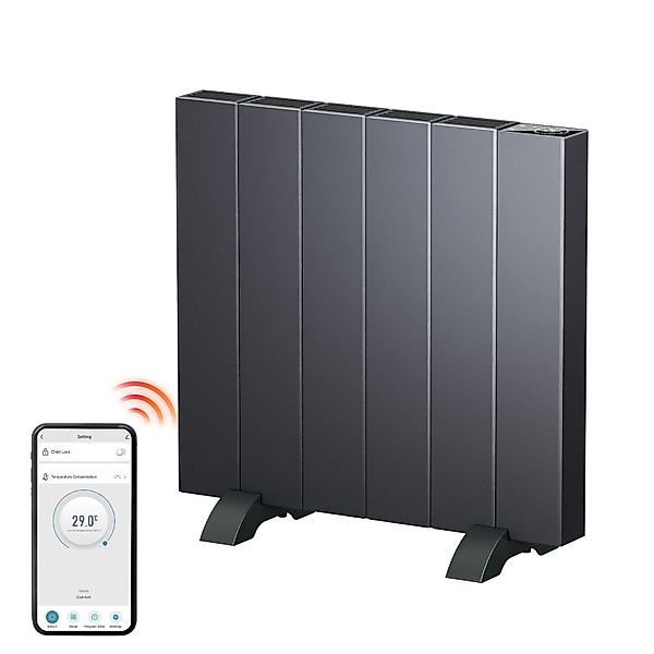 EMKE Elektro-Heizkörper elektrische Heizkörper Anthrazit 1000/1500W günstig online kaufen