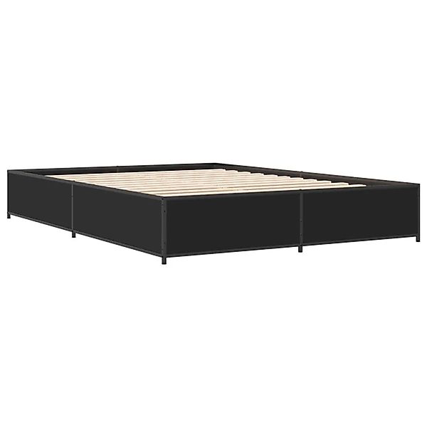vidaXL Bettgestell Schwarz 120x190 cm Holzwerkstoff und Metall 3279862 günstig online kaufen