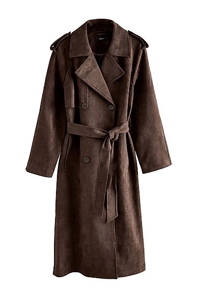 Next Ledermantel Trenchcoat aus imitiertem Veloursleder (1-tlg) günstig online kaufen