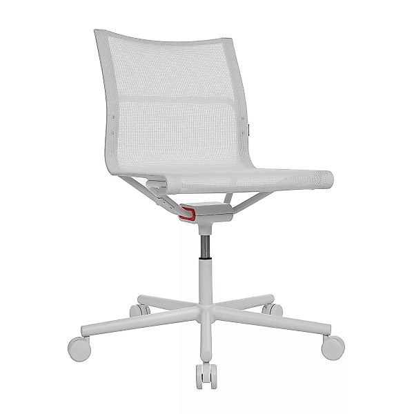 Wagner - D1 Bürostuhl mit Rollengestell - weiß/Dondola® 4D Sitzgelenk/Stoff günstig online kaufen