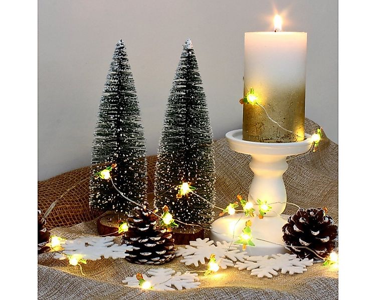 MARELIDA LED-Lichterkette Silberdraht Tannenbaum Weihnachtsdeko Acryl 20LED günstig online kaufen