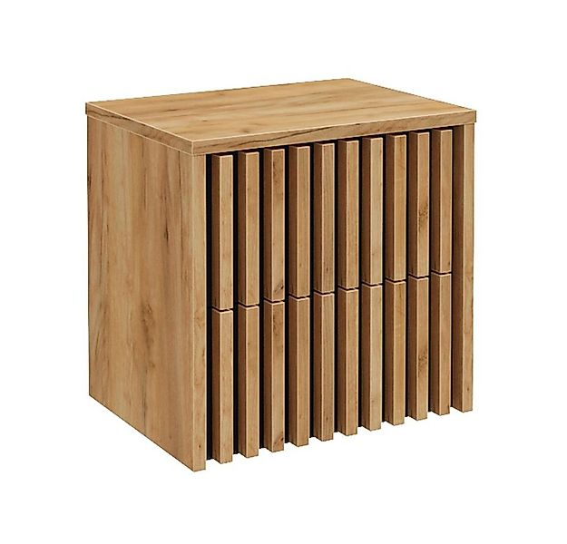 Lomadox Waschbeckenschrank LUCCA-107 Waschtisch Unterschrank Eiche schwarz günstig online kaufen