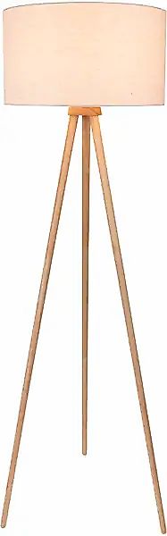 OTTO home Stehlampe »Torell« E27 1 Stk. Schirm mit Leinenbezug, Dreibein Ho günstig online kaufen