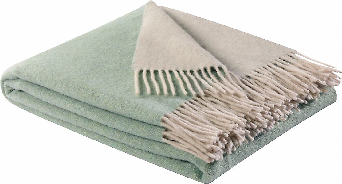 Biederlack Plaid "teal-green" im Doubleface-Look günstig online kaufen