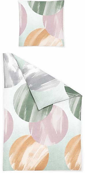 BIERBAUM Bettwäsche "4113" 2 Stk. tlg. Seersucker, 100 % Baumwolle, pflegel günstig online kaufen