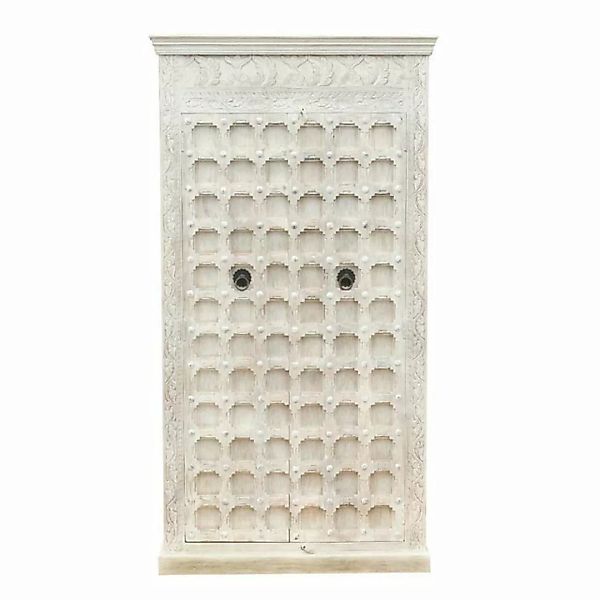 Oriental Galerie Mehrzweckschrank Weißer Schrank Khara Indien 190 cm Wohnzi günstig online kaufen
