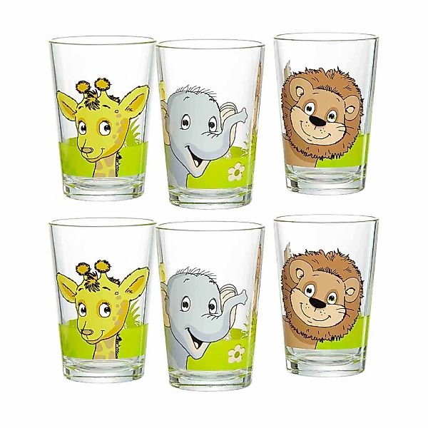 Ritzenhoff & Breker Kinderbecher "Kindergläser Dschungeltiere 205 ml 6er Se günstig online kaufen