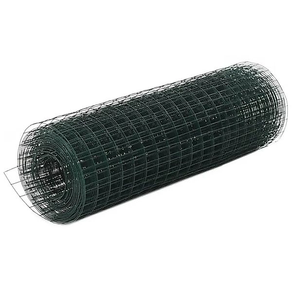 vidaXL Drahtzaun Stahl mit PVC-Beschichtung 10x0,5 m Grün 143626 günstig online kaufen