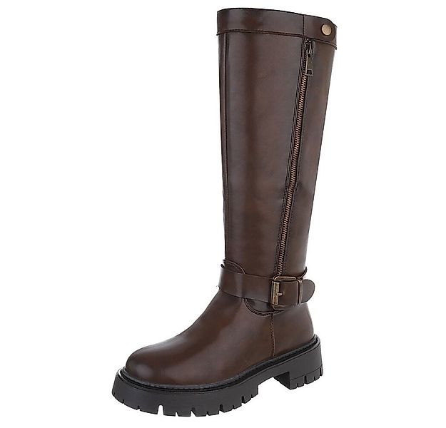 Ital-Design Modische Stiefel mit Reißverschluss für Damen - Alltagsschuh Pl günstig online kaufen