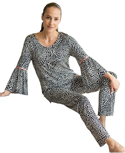 HUTSCHREUTHER Schlafanzug Damen Pyjama lang (2 günstig online kaufen