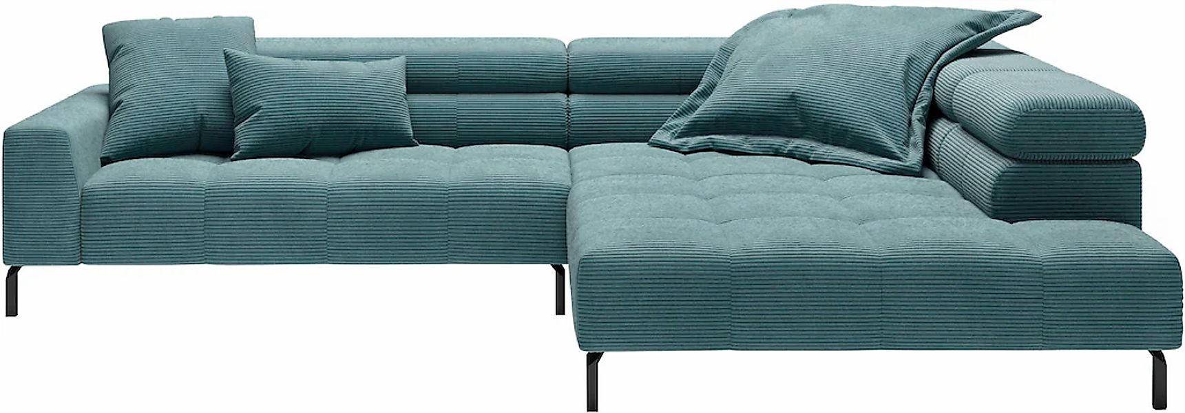 Places of Style Ecksofa "Claya, L-Form, incl. Kopfteilverstellung, Breite 3 günstig online kaufen
