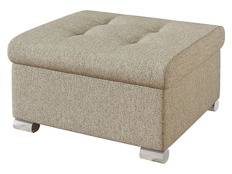 MIRJAN24 Polsterhocker Niko Klein, Silber Füße, 70x68x41 cm günstig online kaufen