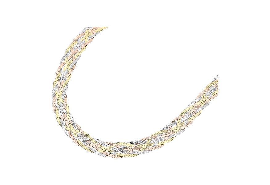 Smart Jewel Collier Heringbonekette tricolor, Silber 925 günstig online kaufen