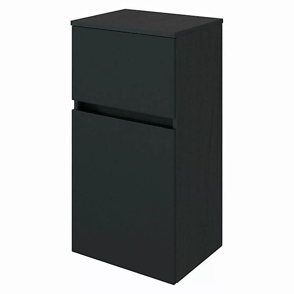 Lomadox Badezimmer Unterschrank ARLON-03 matt grau BxHxT 40x79x35 cm schwar günstig online kaufen