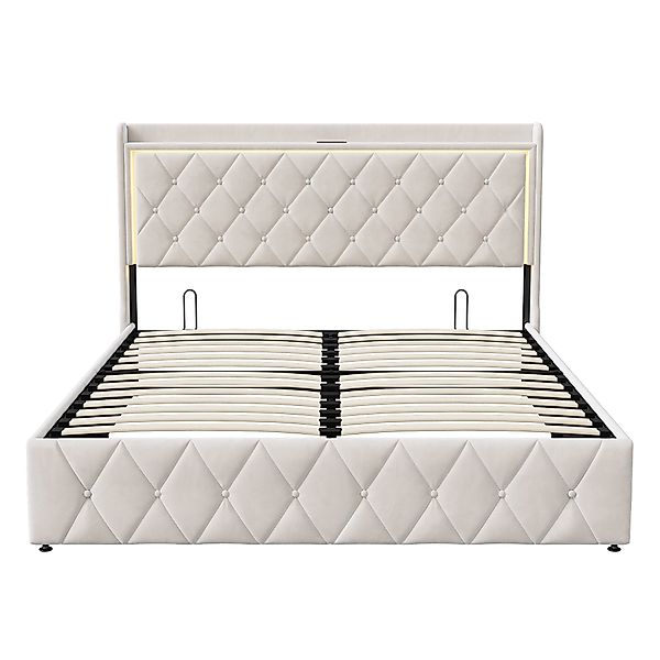 Furnishings Home Polsterbett Stauraumbett Doppelbett (1-tlg. günstig online kaufen