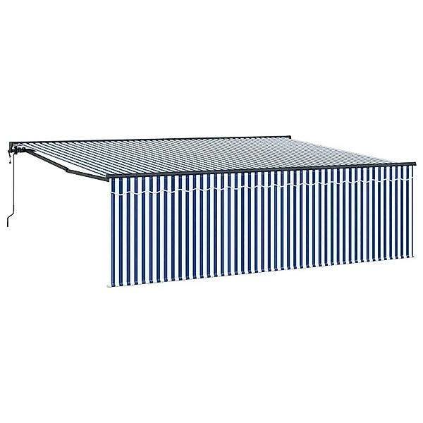 vidaXL Einziehbare Markise Blau und Weiß 400 x 300 cm 3330854 günstig online kaufen