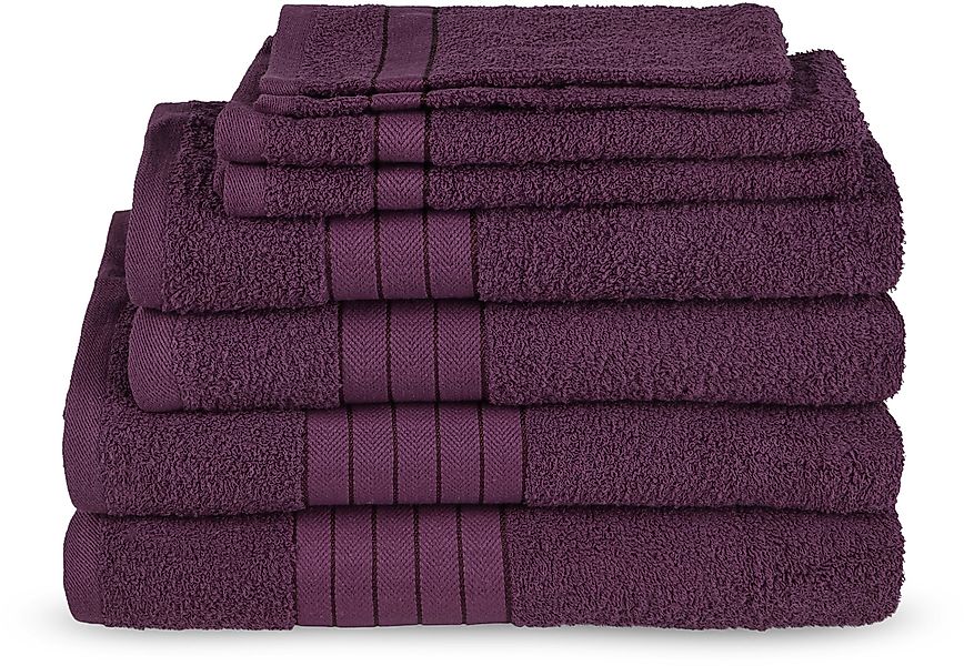 good morning Handtuch Set »Uni«, (Set, 8 St., 2 Stück 70x140 cm-2 Stück 50x günstig online kaufen