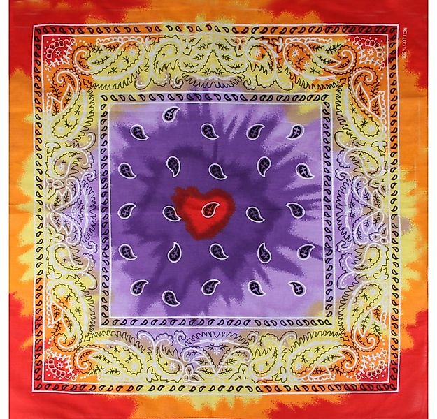 Goodman Design Bandana Bandana Kopftuch Halstuch rot orange gelb violett Pa günstig online kaufen