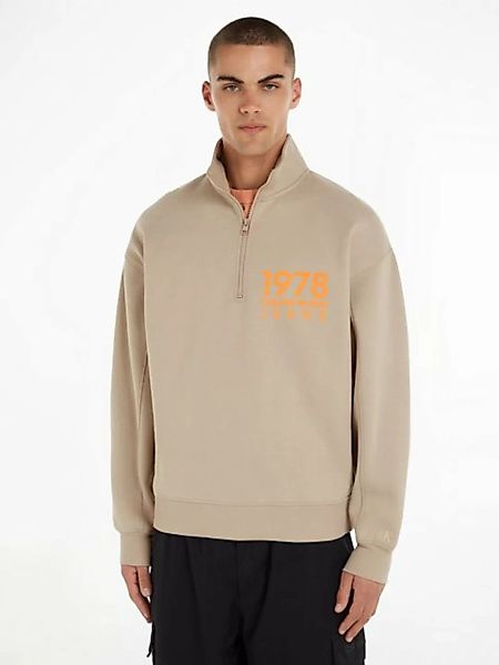 Calvin Klein Jeans Sweatshirt 1978 FLOCK LOGO HALF ZIP günstig online kaufen