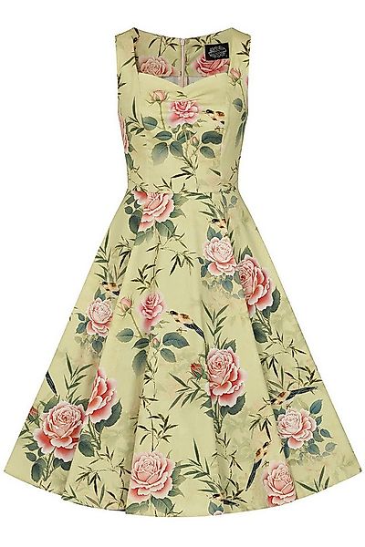 Hearts & Roses London A-Linien-Kleid Hana Rose Rosen Blumen Vintage Rockabi günstig online kaufen