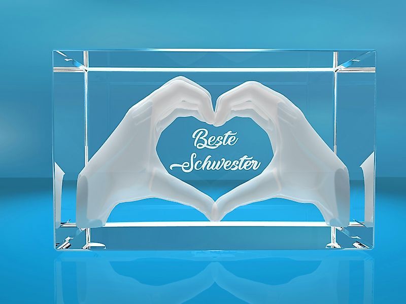 Dekofigur 3D Glasquader I Herz aus günstig online kaufen