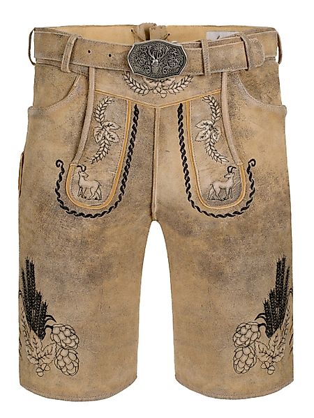 FUCHS Trachtenlederhose Trachtenlederhose kurz Eberhard sand günstig online kaufen