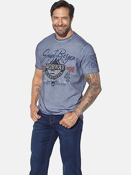 Jan Vanderstorm T-Shirt HELGO mit großem Nordic-Print günstig online kaufen