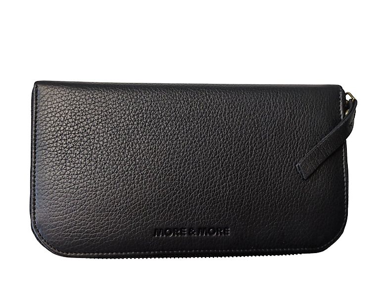 MORE&MORE Geldbörse Damen Geldbeutel Leder Schwarz 80310-9000 günstig online kaufen