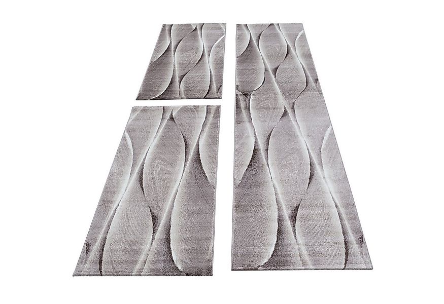 Carpettex Kurzflor-Bettumrandung Ombre Design, Höhe 12 mm, (Bett-Set, 3-tlg günstig online kaufen