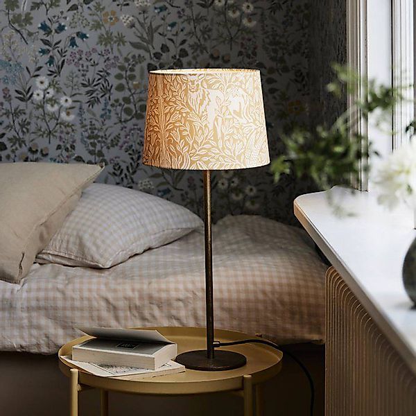 PR Home Tischlampe BASE ELDERTREE, gelb, Höhe 58 cm, Stoff günstig online kaufen