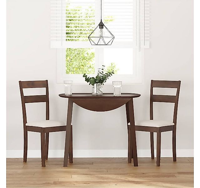 vidaXL Esszimmerstuhl Esszimmerstühle mit Kissen 2 Stk. Braun Massivholz Gu günstig online kaufen