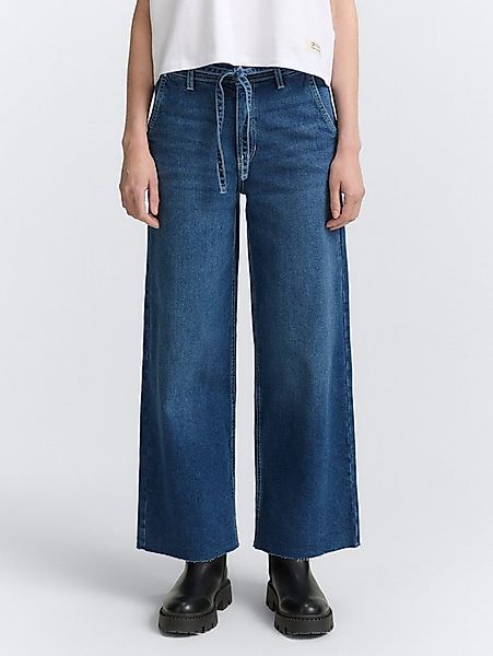 TOM TAILOR Denim Weite Jeans Jeanshosen TTMIJA CULOTTE Jeans mit Gürtel günstig online kaufen