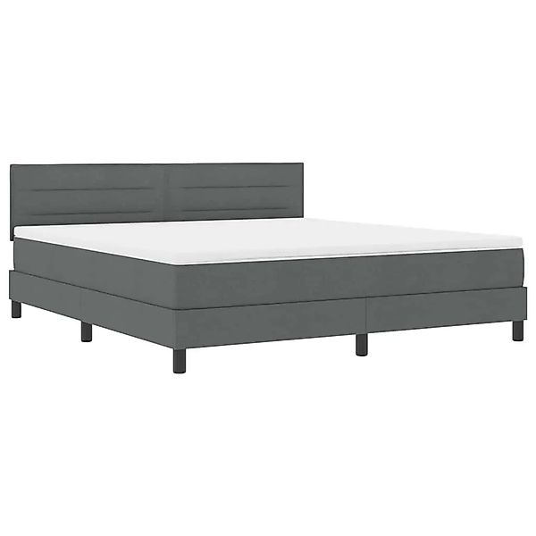 vidaXL Boxspringbett mit Matratze Dunkelgrau 180 x 200 cm Stoff 3342150 günstig online kaufen