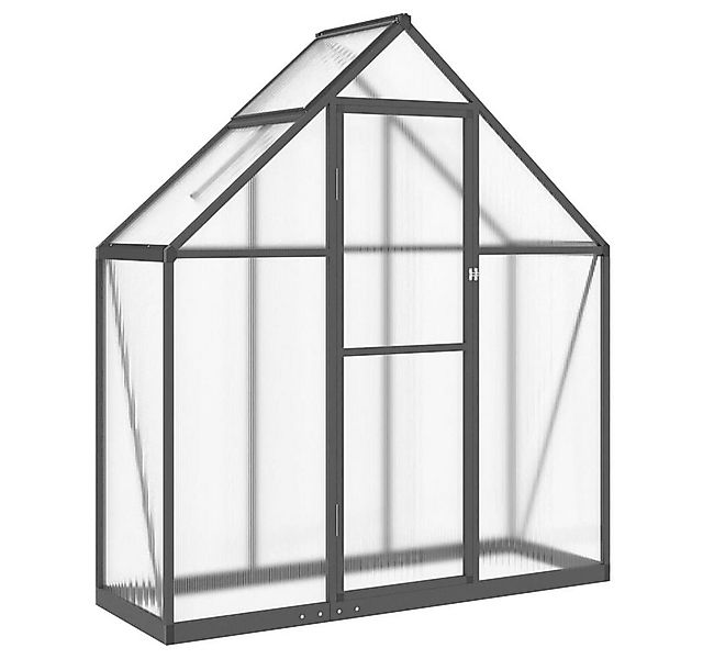 furnicato Gewächshaus mit Fundamentrahmen Anthrazit 169x58x195 cm Alu günstig online kaufen