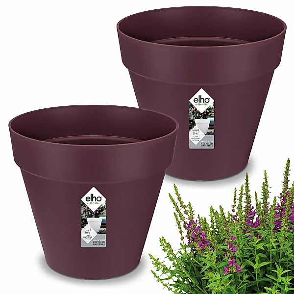 Blumentopf 2er-Set Maulbeere Matt 25x22cm 5,5L günstig online kaufen