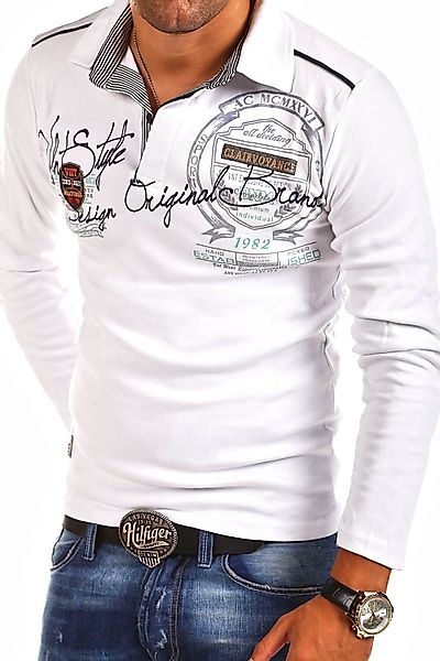 behype Poloshirt "Ambition", mit Hemdkragen und Prints günstig online kaufen