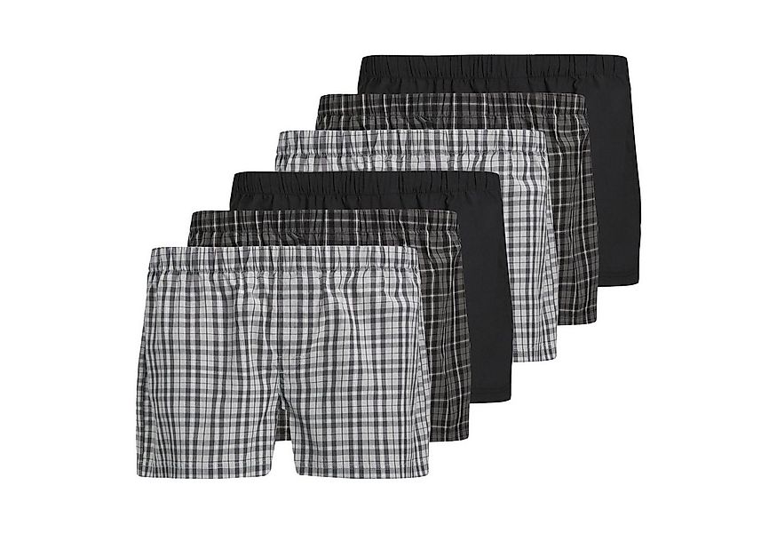 Jack & Jones Boxershorts Herren Web-Boxershorts 6er Pack Baumwolle (Packung günstig online kaufen