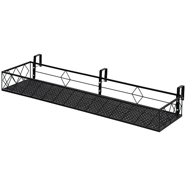 Outsunny Balkon-Blumenkasten mit Geländerhaken, Blumentopfhalter für Balkon günstig online kaufen