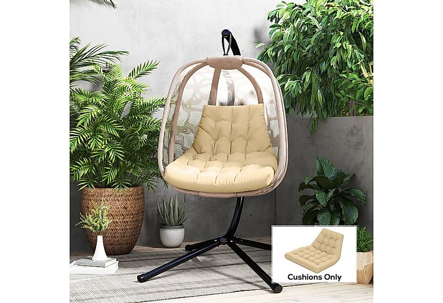 Outsunny Sitzkissen 120x100 cm, mit Rückenlehne, 8cm dick, wasserabweisend, günstig online kaufen