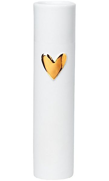 Räder Dekovase räder Herz Vase Herz Weiß Gold günstig online kaufen
