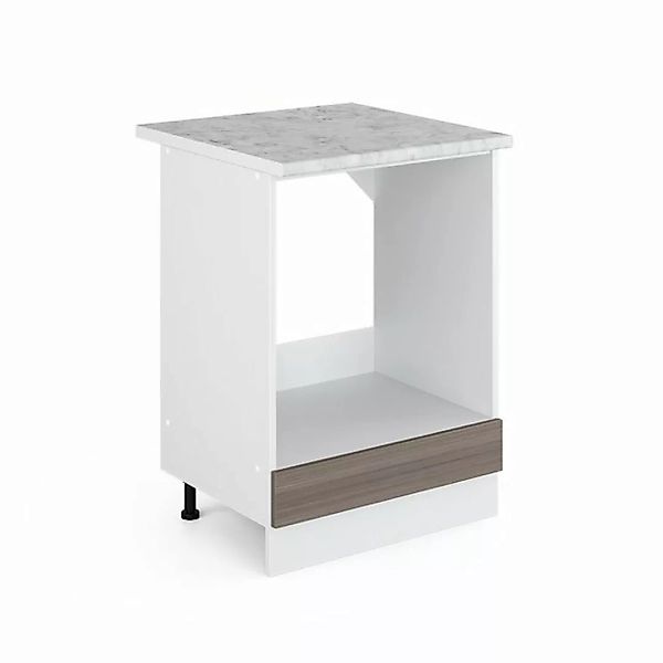 Vicco Herdumbauschrank Küchenunterschrank Arbeitsplatte R-Line 60 cm Weiß E günstig online kaufen