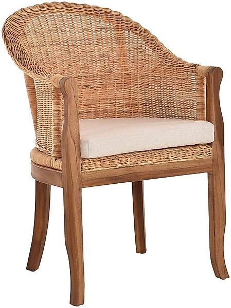 Krines Home Relaxsessel Rattan-Sessel mit Holzbeinen, Sessel aus echtem Rat günstig online kaufen