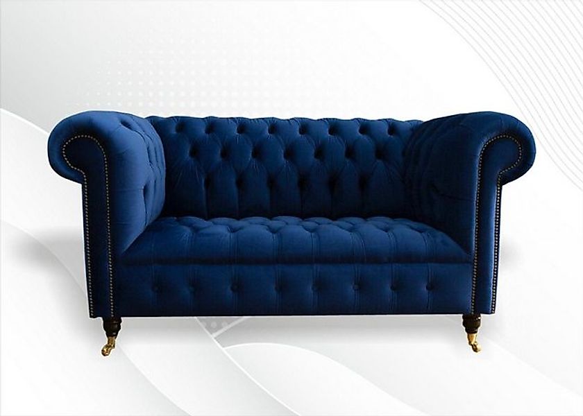 Xlmoebel Sofa Traditionelles Stoffsofa - Chesterfield-Samtsofa 2-Sitzer Neu günstig online kaufen