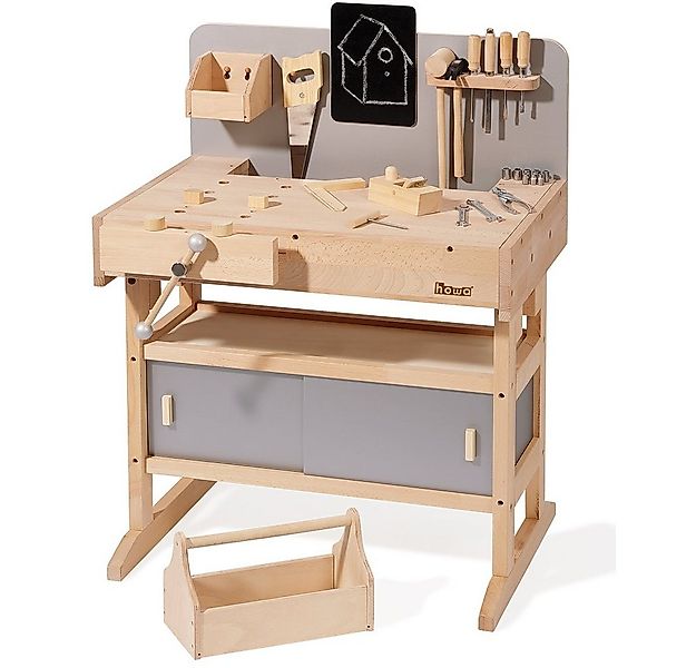 howa Spielwerkbank, Kinderwerkbank aus Holz mit Werkzeugkiste und 32 tlg. W günstig online kaufen