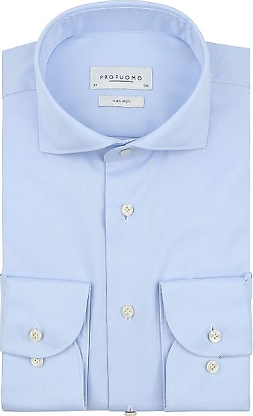 Profuomo Twill Hemd Extra Long Sleeves Hellblau   - Größe 38 günstig online kaufen